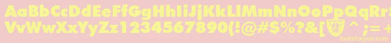 Raiders Font – Yellow Fonts on Pink Background