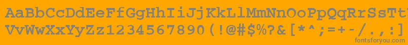 フォントBainBold – オレンジの背景に灰色の文字