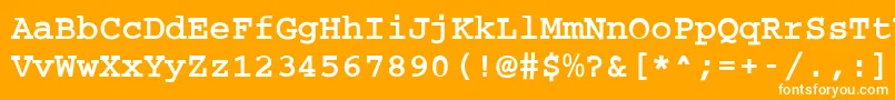 Шрифт BainBold – белые шрифты на оранжевом фоне