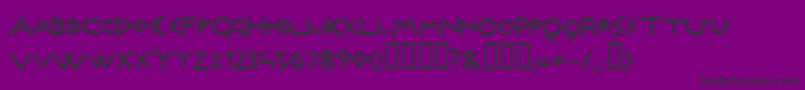 Olymb ffy Font – Black Fonts on Purple Background