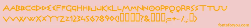 Olymb ffy Font – Orange Fonts on Pink Background