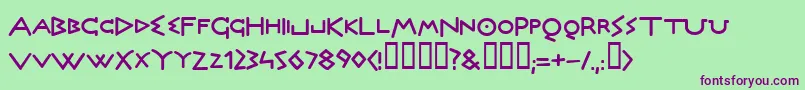 Olymb ffy Font – Purple Fonts on Green Background