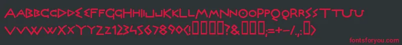Olymb ffy Font – Red Fonts on Black Background