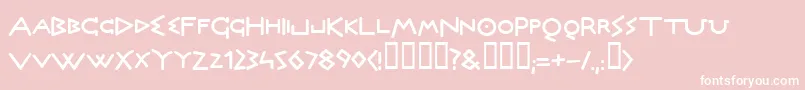 Olymb ffy Font – White Fonts on Pink Background
