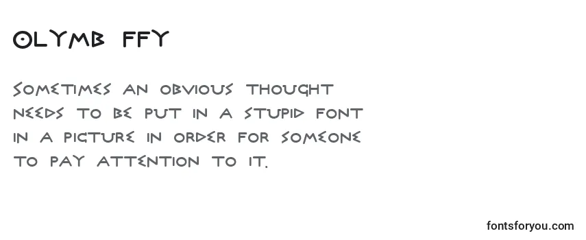 Review of the Olymb ffy Font