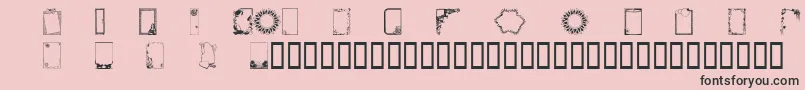 Framesandbordersiii Font – Black Fonts on Pink Background