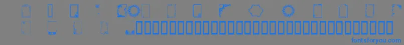 Framesandbordersiii Font – Blue Fonts on Gray Background