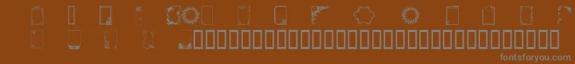 Framesandbordersiii Font – Gray Fonts on Brown Background