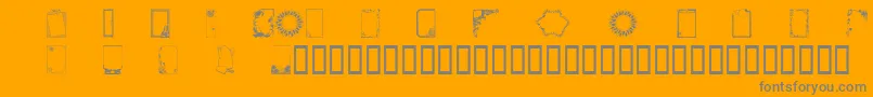 Framesandbordersiii Font – Gray Fonts on Orange Background