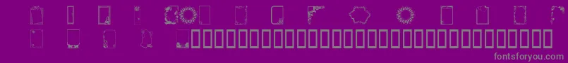 Framesandbordersiii Font – Gray Fonts on Purple Background
