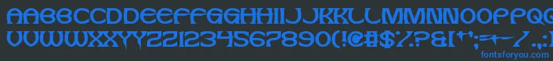 JesusFrank Font – Blue Fonts on Black Background