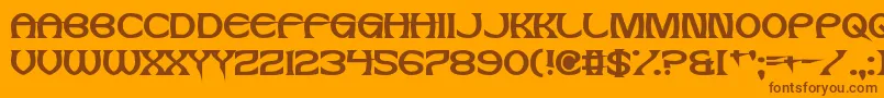 JesusFrank Font – Brown Fonts on Orange Background