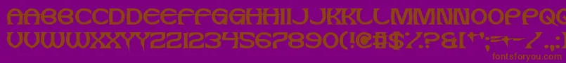 JesusFrank-fontti – ruskeat fontit violetilla taustalla