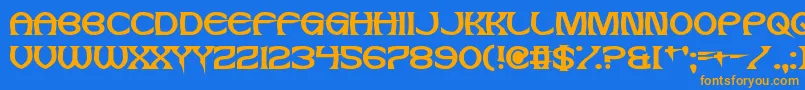 JesusFrank Font – Orange Fonts on Blue Background
