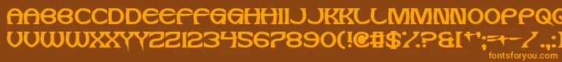 JesusFrank Font – Orange Fonts on Brown Background