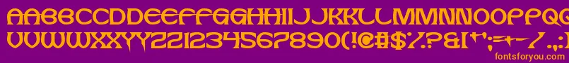 JesusFrank Font – Orange Fonts on Purple Background