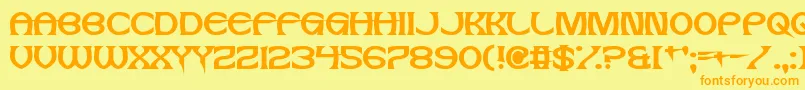 Шрифт JesusFrank – оранжевые шрифты на жёлтом фоне