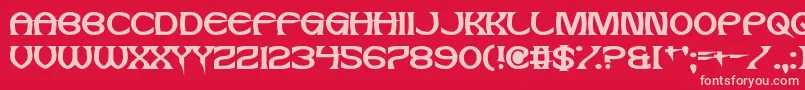 JesusFrank Font – Pink Fonts on Red Background