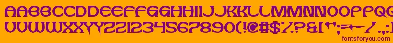 JesusFrank Font – Purple Fonts on Orange Background