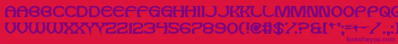 JesusFrank Font – Purple Fonts on Red Background