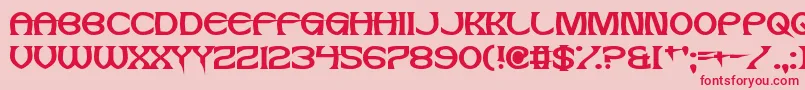 JesusFrank Font – Red Fonts on Pink Background