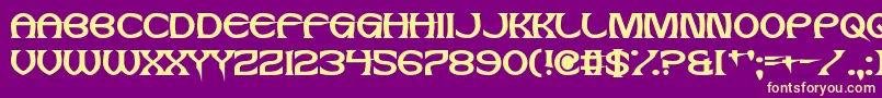 JesusFrank Font – Yellow Fonts on Purple Background