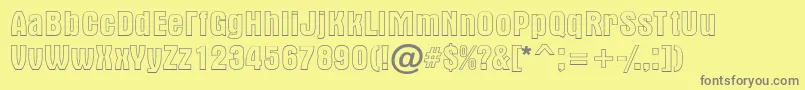 AAlternaotlregular Font – Gray Fonts on Yellow Background