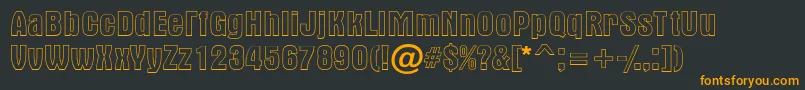Шрифт AAlternaotlregular – оранжевые шрифты на чёрном фоне