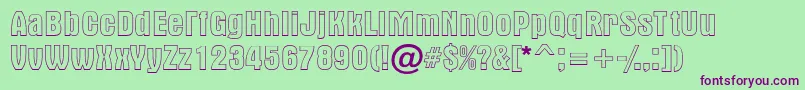 AAlternaotlregular Font – Purple Fonts on Green Background