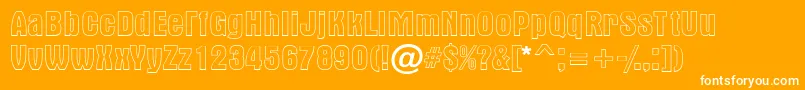 Czcionka AAlternaotlregular – białe czcionki na pomarańczowym tle