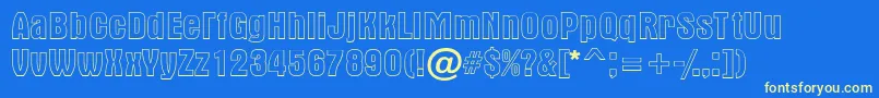 AAlternaotlregular Font – Yellow Fonts on Blue Background