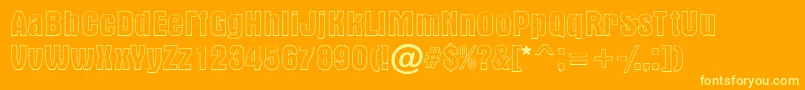 AAlternaotlregular Font – Yellow Fonts on Orange Background