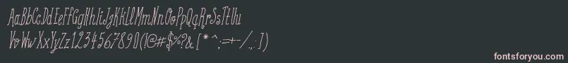 Шрифт CoffeeWrittenItalic – розовые шрифты на чёрном фоне