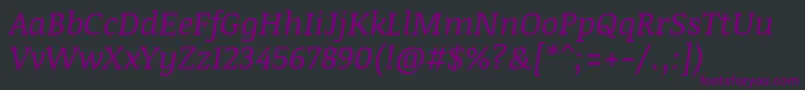 fuente NoticiatextItalic – Fuentes Moradas Sobre Fondo Negro