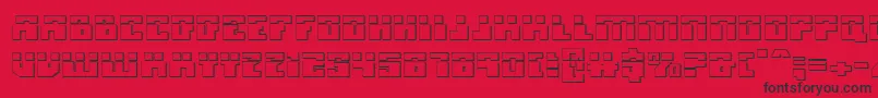 MicronianLaser3D Font – Black Fonts on Red Background