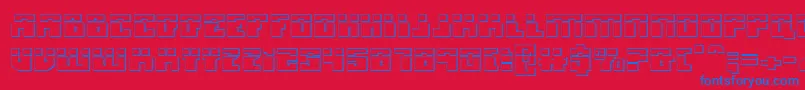 MicronianLaser3D Font – Blue Fonts on Red Background