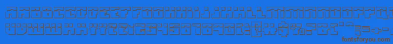 MicronianLaser3D Font – Brown Fonts on Blue Background