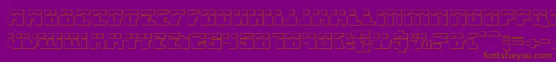 MicronianLaser3D Font – Brown Fonts on Purple Background