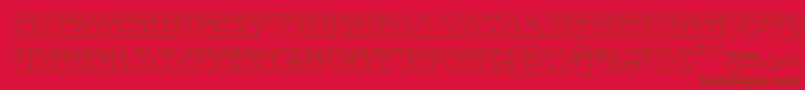 MicronianLaser3D-Schriftart – Braune Schriften auf rotem Hintergrund