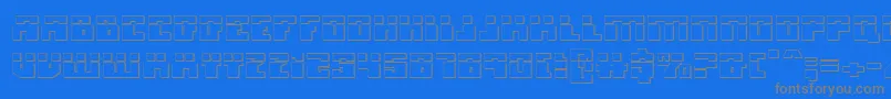 MicronianLaser3D Font – Gray Fonts on Blue Background