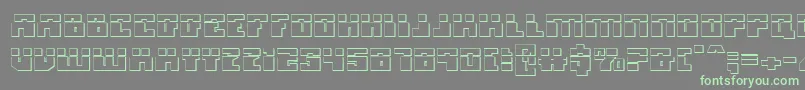 MicronianLaser3D Font – Green Fonts on Gray Background