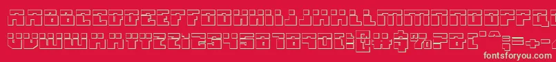 MicronianLaser3D Font – Green Fonts on Red Background