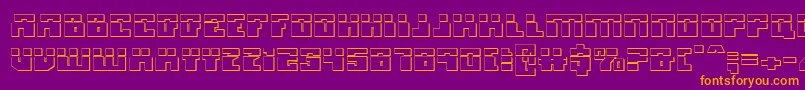MicronianLaser3D Font – Orange Fonts on Purple Background