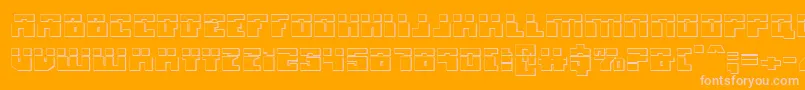 MicronianLaser3D Font – Pink Fonts on Orange Background