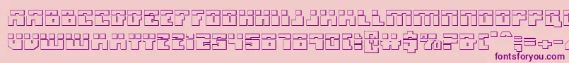 MicronianLaser3D Font – Purple Fonts on Pink Background