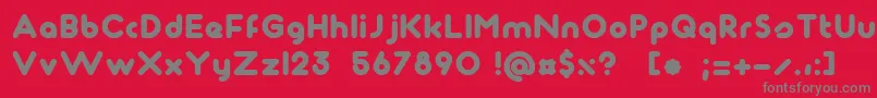 Maagkramp Font – Gray Fonts on Red Background