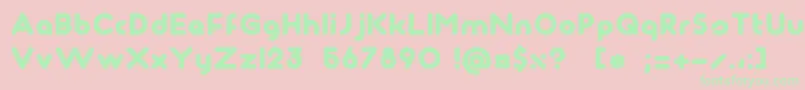 Maagkramp Font – Green Fonts on Pink Background