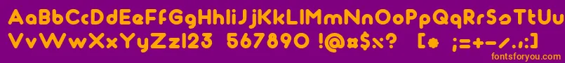 Maagkramp Font – Orange Fonts on Purple Background