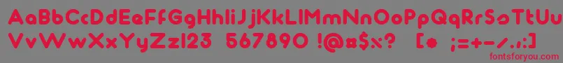 Maagkramp Font – Red Fonts on Gray Background