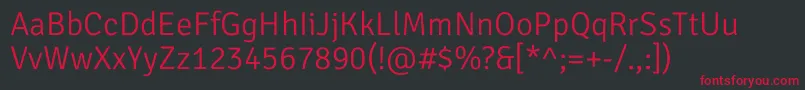 Signikanegative Light Font – Red Fonts on Black Background
